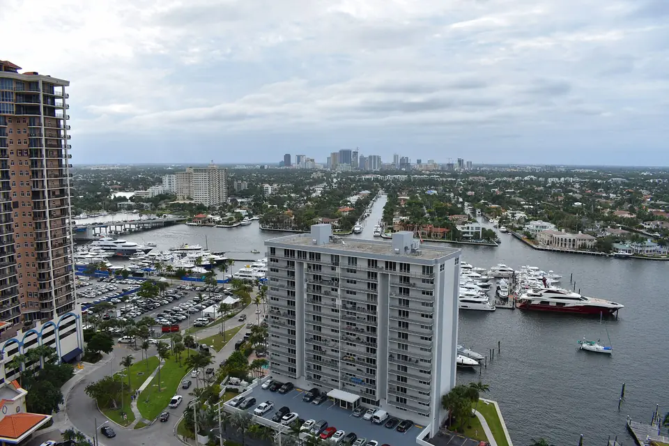Fort Lauderdale high-rise condominiums and the Intracoastal Waterway