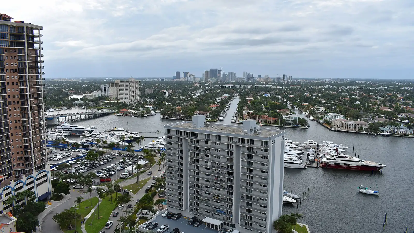 Fort Lauderdale high-rise condominiums and the Intracoastal Waterway